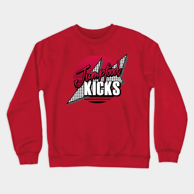 Jumpfood Kicks-Jordan Red Crewneck Sweatshirt by JunkfoodCinema